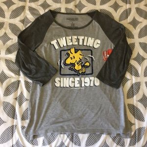 Peanuts tweeting since 1970 baseball tshirt